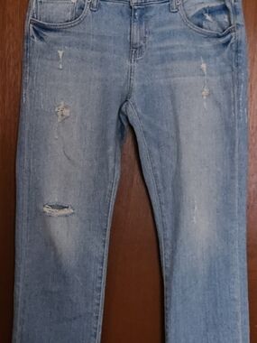 Light Blue Wide Leg Noyfri2nd Jeans  Distressed  W 28 Inches Length 33 Inches